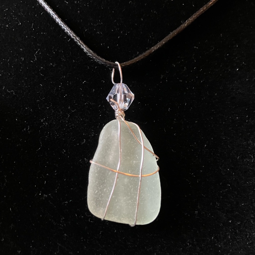#84 handmade seaglass necklace pendant
